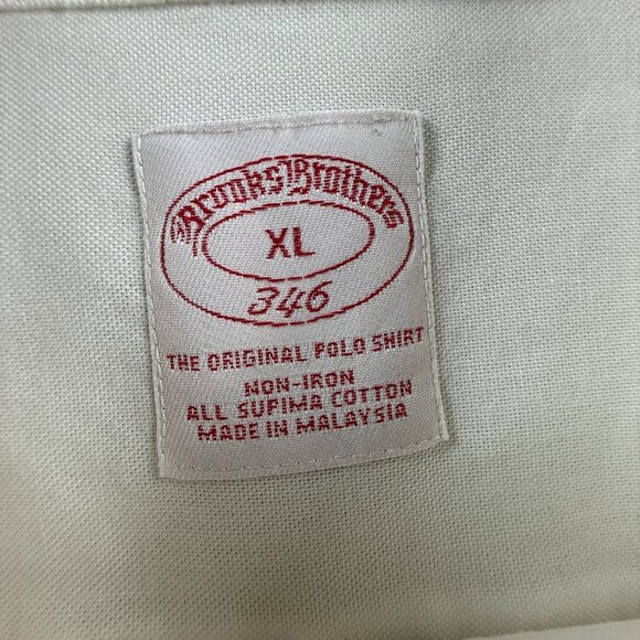 Brooks Brothers Oxford OCBD Cotton Non-Iron XL Button-Down White Shirt Solid Men - Picture 12 of 16